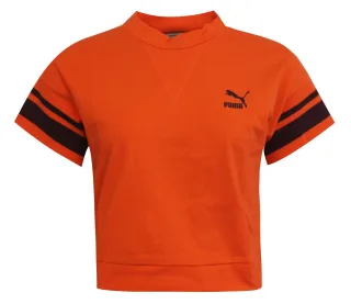 Puma Tipping Damen Orange Crop Top