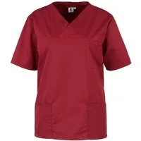 BEB Schlupfbluse beb Basic Kasack Unisex Kurzarm Weinrot