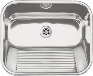Neuesbad Ausguss 1-Becken Spüle ohne Abtropffläche 533x433x220, 2'' mit Zubehör NB1DEZYK01001