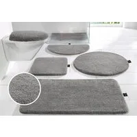 Bruno Banani Badematte Lana Standard, Badvorleger, Badezimmer Teppich, Höhe 25 mm, rutschhemmend beschichtet, schnell trocknend, strapazierfähig, fußbodenheizungsgeeignet, Polyacryl, halbrund, Badteppich, Badematten, unifarben, auch als 3 teiliges Se