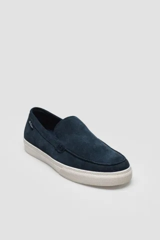 Ben Sherman Almer Wildleder Herren Mokassins in Marineblau