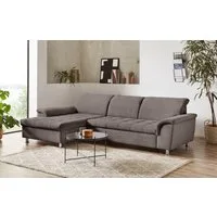DOMO collection Ecksofa FRANZI zeitlos und elegant, moderne Sitzheftung, L-Form, wahlweise mit Kopfteilverstellung (dann Tiefe: 170 cm)