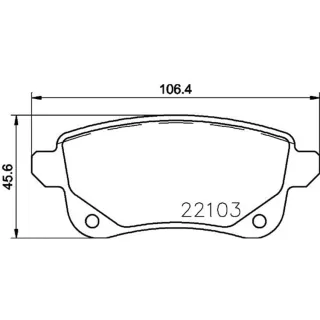 Hella Bremsbel?ge hinten Mitsubishi Nissan Renault