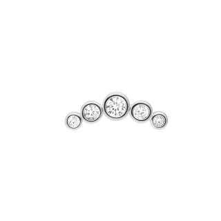 Luxenter Piercing mit Zirkonia, 925er Sterlingsilber – Inloc