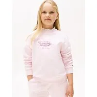Tommy Hilfiger Sweatshirt TOMMY SCRIPT SWEATSHIRT für Kinder bis 16 Jahre, mit glänzendem Druck