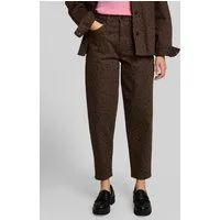 TOM TAILOR Denim Weite Jeans Jeanshosen TTADEA BARREL Jeans mit Leo-Print