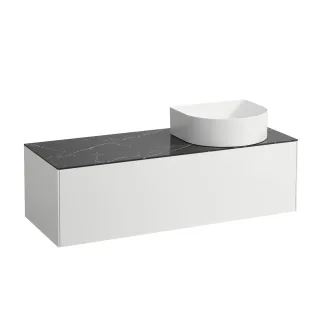 LAUFEN Waschtischunterschrank Sonar 457x1177x341 Aus re 1Schubl, H812340/1/2/3 weiss matt? m. H4054230341431
