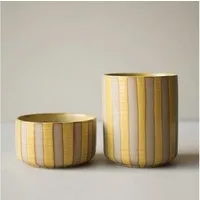 dbkd Dekoobjekt Schale Line - stripe yellow