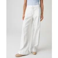 OPUS Bundfaltenhose Meeri coastal aus nachhaltigem Cotton Leinen Mix Nahttaschen vorne, natürlicher Griff