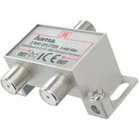 Hama SAT-Verteiler Breitband Kabelverteiler, Antennenverteiler zweifach
