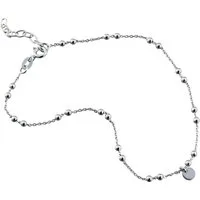 SilberDream Fußkette mit Anhänger SilberDream Damen Fußkette Plättchen, Damen Fußkette Plättchen aus 925 Sterling Silber, Farbe: silber
