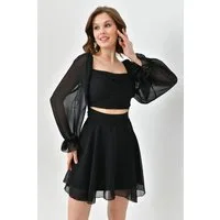 WOMAN VISION Minikleid Langärmeliges, einteiliges Minikleid