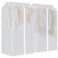 Mutig Kleidersack 2 Stück Staubdichte Kleidersäcke mit Reißverschluss, Kleidersack (transparente Kleiderhülle, Mottensicher, feuchtigkeitsbeständig, schimmelresistent) für Anzug Mantel Kleid Hemden T-Shirt Jacke Aufbewahrung