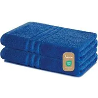 Lavea Duschtuch Elena Frottee Duschtücher Set 70x140 cm Handtücher, 100% Baumwolle (2er Set), Dusch-Handtuch, 500 g/m² Frottier, weich & saugstark, pflegeleicht