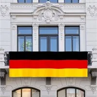 Taffstyle Fahne  Deutschland XXL Balkonfahne 300cm x 90cm Garten Flagge (Große Deutschland Flagge mit Metallösen für Balkon Garten und Events), Weltmeisterschaft 2026 Länderflagge