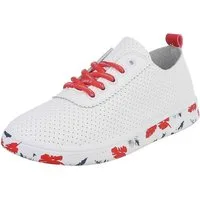 Ital-Design Stylischer Freizeitschuh mit floralem Sohlenrand Sneaker (91554298) Flach Sneakers Low in Weiß