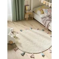 benuta Kinderteppich Malu, rund, Höhe: 6 mm, Kunstfaser, Berber, Ethno-Style, Wohnzimmer