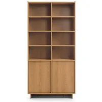 yourhouse24 Bücherregal Großes Regal YOSHI (98 cm) – Eiche Carmel (Japandi)