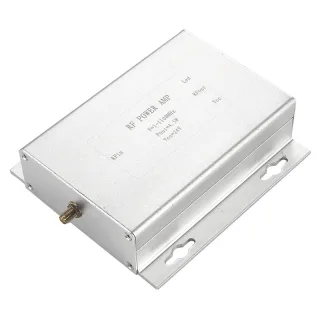 1-1100MHz 4.5W RF Amplifier 4.5W High Gain 32-36dB Class A Linear SMA Connector 24-26V 400-600mA for Signal Boosting