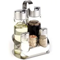 APS Menage-Set, (Set, 5-tlg), 5-in-1, Edelstahl/Glas