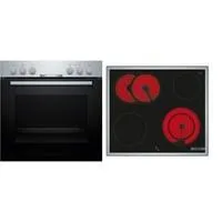 HND211CS63 Serie 2, Herdset schwarz/edelstahl