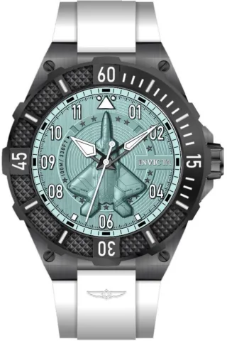 Invicta Aviator 50645 Herrenuhr - Quarzwerk - Edelstahl mit blauem Zifferblatt - 50 mm