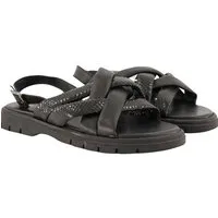 Ulla Popken Leder-Sandaletten Metallic-Optik Weite H Sandalette
