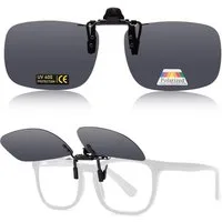 LuxusKollektion Sonnenbrille Sonnenbrille Clip On Polarisiert UV400 Schutz Schwarz 60mm X 43mm