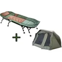 MK Angelsport Angelzelt Karpfenset: Joker Brolly + Karpfenliege 5 Seasons, Personen: 1