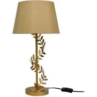 relaxdays Nachttischlampe Tischlampe Lorbeerranke, ohne Leuchtmittel