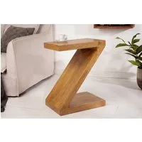 riess-ambiente Beistelltisch Z 45cm braun - Mango-Massivholz, honey finish, Handarbeit, lackiert, variabel stellbarer Couchtisch - ideal für Wohn- und Schlafzimmer