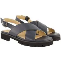 Ulla Popken Leder-Sandaletten Kreuzriemen Weite H Sandalette