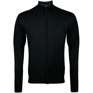 SOLS Gordon Herren Strickjacke mit durchgehendem Reißverschluss (Schwarz)