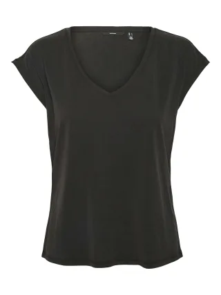 VERO MODA - VMFILLI SS V-NECK TEE NOOS Black - Gr. - S