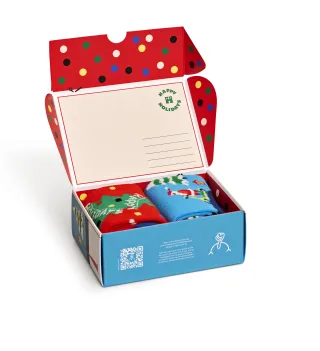 happy socks - 2-Pack Happy Holidays Socks Gift Set Blau - Gr. - 38