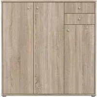 FORTE Kommode Tempra, Kommode, 3 Türen, 2 Schubkästen, viel Stauraum, Breite 108,8 cm