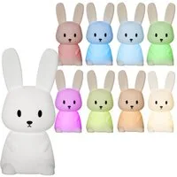 HOLLYHOPPER LED Nachtlicht LED Nachtlicht Hase STUPSI Einschlaflicht leuchtender Hase Farbwechsel, LED Classic, mehrfarbig / bunt
