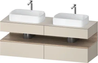 Duravit Qatego Konsolenwaschtischunterbau wandhängend Taupe Supermatt 1600x550x600 mm - QA4779055830 QA4779055830000