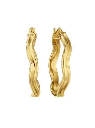 Fascination by Ellen K. Creolen 375/- Gelbgold glanz Wellen