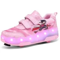 HUSK'SWARE Rollschuhe, (Vielseitige Anpassungsmöglichkeiten, strapazierfähig und langlebig, Komfortabel und atmungsaktiv, Coole LED-Beleuchtung), Rutschfeste und strapazierfähige Sohle