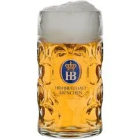 Hofbräuhaus München Bierglas Glaskrug, Maßkrug "Isarseidel", 0,5 l, Glas