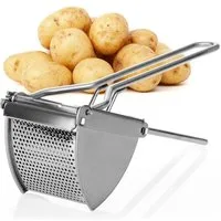 com-four Kartoffelpresse Kartoffelpresse aus rostfreiem Edelstahl (1 St), spülmaschinengeeignet - Spätzlepresse - Spaghettieispresse