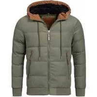 Indicode Winterjacke Herren Adeline Jacke Winter Herrenjacke mit Teddyfutter, gefütterte Kapuze