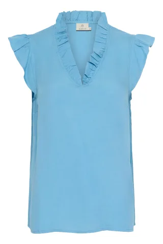 Kurzarm-Bluse Regular fit Heritage Blue light blue