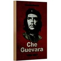 Roomando Holzbild Retro 12x18cm Comandant Che Guevara 1928-1967