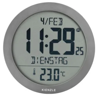 KIENZLE Funkuhr mit Innentem- peratur, anthrazit