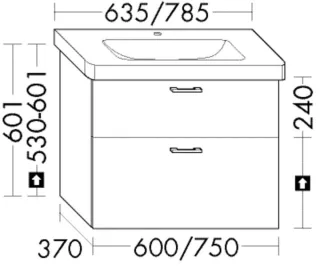 Burgbad WTU.-Schr. Sys30 PG4 Sana 480x750x370 Trend- oder RAL-Farbe HGL, WYHR075F5348 WYHR075F5348