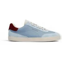 GROUNDIES Panama (Zero Drop, breite Zehenbox) hellblau/bordeauxrot Damen Sneaker