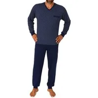 Normann Pyjama Normann Herren Schlafanzug langarm mit Bündchen - auch in Übergrößen