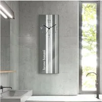 Bruno Banani Wanduhr Stripes auf Glas (wahlweise mit Quarz- oder Funkuhrwerk, lautlos ohne Tickgeräusche)